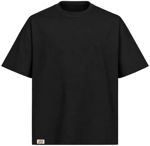 Tee 240 in Black, front view.