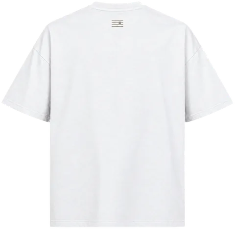Tee 240 in White, back view.