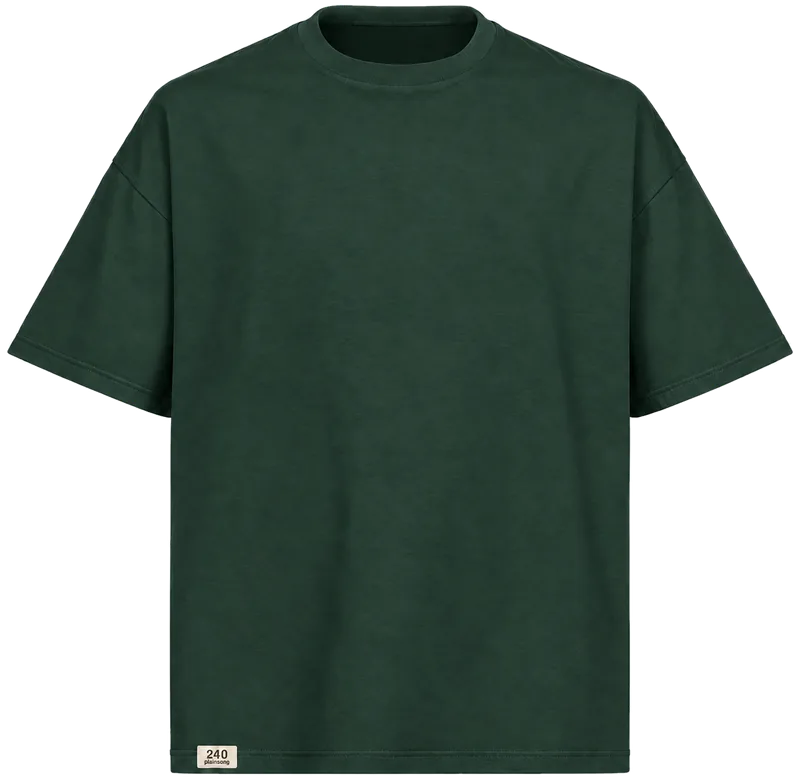 Tee 240 in Wild Green, front view, used for the inspection lens.